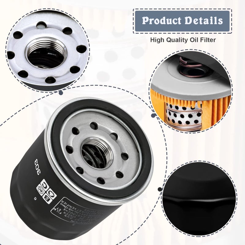 LOCOPOW 16097-0008 Oil Filter for Kawasaki Ninja 400 650 300 500 zx6r z650 Vulcan 900 1500 1700 2000 800 650 750 Versys 650 X300 1000 w800 Prairie 400 300 Bayou 400 z900 z1000 z800 z750 303 - Image 3